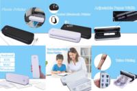 Printer Kertas A4 Tanpa Tinta Printer Tato Termal Mini Portabel Mesin Cetak Foto Nirkabel Bluetooth untuk Pengguna Android IOS