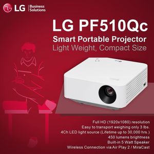 Compact Convenient 4K Ready FHD Laser 16:9 Built-in Battery Smart WiFi for 450 Lumens 5W <b>Speakers</b> <b>Projector</b> - Product Image 6