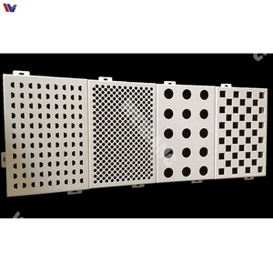 Mur rideau moderne en acier inoxydable perforé, façade métallique découpée au laser, revêtement en treillis métallique pour intérieur et extérieur - Product Image 1