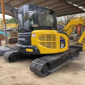 Mini-excavatrice sur chenilles Komatsu PC55MR d'occasion, 5 tonnes, d'origine japonaise, godet de 0,18 m³, 28,3 kW, petite pelle hydraulique d'occasion - Product Image 1