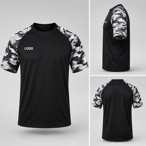 Camiseta de Entrenamiento con Camuflaje Personalizado para Hombre, Camiseta Táctica de Alto Rendimiento, Fabricante y Proveedor de Ropa Deportiva con Marca Privada OEM ODM - Product Image 4