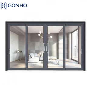 GONHO蚊帐防虫蝇虫升降机和滑动钢门玻璃铝滑动玻璃门天井 - Product Image 3