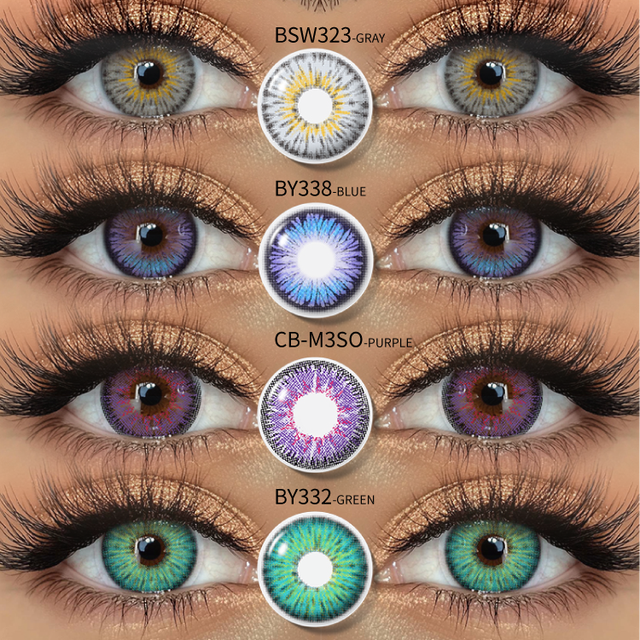 2025 Crazy Cosplay Anime Halloween Party Accessories Soft Colored Contact Lenses