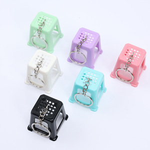 Miniature stool pendant, a <b>small</b> plastic square stool in multiple colors, popular online style, suitable for bags, keychains, - Product Image 5