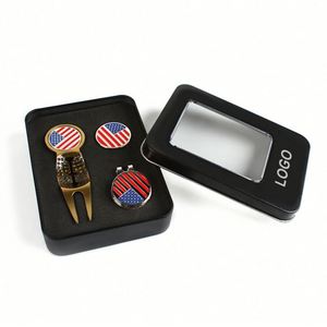 Custom Logo Golf Accessory Set with Ball Marker Divot Tool <b>Hat</b> Clip Tee for Father's Day Business Events or New Year - Product Image 3