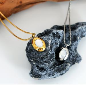 Nuevo Collar de Conchas Marinas de Acero Inoxidable de Alto Brillo para Mujer, Cadenas Chapadas en Oro Personalizadas, Estilo Moderno, Sin Deslustre, Venta al por Mayor - Product Image 4