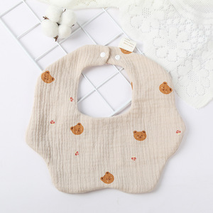 Class A Cotton 6 Layer Crepe Gauze Baby Bandana Bib Soft Absorbent Newborn Saliva <b>Towel</b> Infant Feeding Drool <b>Wraps</b> For Kids - Product Image 6
