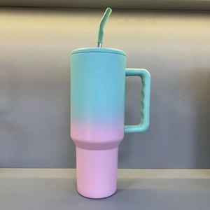 Gobelet de voyage isotherme sous vide 40oz H3.0 avec poignée, couvercle et paille, antidérapant, couleur personnalisée ODM - Product Image 2