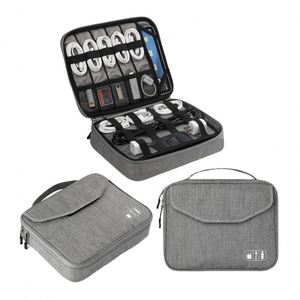 Organisateur d'électronique double couche BSCI pour usine, sac de rangement de câbles de voyage pour fils - Product Image 1