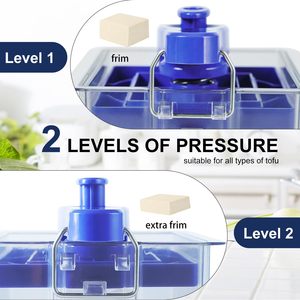 NISEVEN - Molde para Hacer Tofu 2 <span class=keywords><strong>en</strong></span> 1, Diseño Creativo, para Cocina, Molde para Queso, ABS Azul y Acero Inoxidable, Prensa para Tofu - Product Image 4