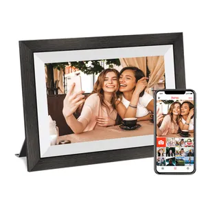 8 Moving Art Frames Wooden Cover 10 Inch Wifi Digital Photo Frame With App Share Picture Freely