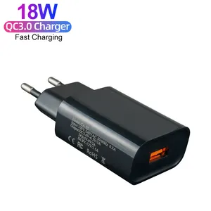 卸売米国EUプラグ電話USB充電器携帯電話急速充電3.018W壁充電器QC3.0USB急速充電器