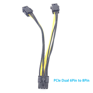 อะแดปเตอร์ PCIe 2x6 พิน เป็น 8 พิน สำหรับ GPU สายแปลงไฟ PCIe แบบ Dual 6 พิน ตัวเมีย เป็น Single 8 พิน ตัวผู้ - Product Image 4