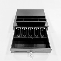 Tiroir-caisse enregistreuse tout métal de haute qualité de 410 mm avec 4/5 compartiments pour billets et 8 compartiments pour pièces de monnaie RJ11 Cajon De Dinero pour supermarché, bar à café
