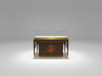 Klassische Hochwertige Holz-Vitrine mit LED-Beleuchtung Lackierte Oberfläche Massiver Rücken für Schmuck-Einzelhandel & Luxus-Präsentation