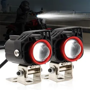 Fabrik Mini Fahr licht DRL Blitz Motorrad LED Scheinwerfer lampe Auto Auto Fisheye Projektor Linse zweifarbige Scheinwerfer