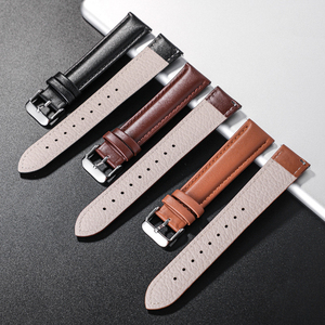 Correa de reloj inteligente de cuero cosida de gran venta, 18mm 20mm 22mm, correa de muñeca ajustable de repuesto para relojes inteligentes - Product Image 2