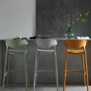 <span class=keywords><strong>Chaise</strong></span> de cuisine haute en plastique PP, tabouret de bar <span class=keywords><strong>noir</strong></span> et blanc, <span class=keywords><strong>chaise</strong></span> PP pour îlot de cuisine, bar à domicile - Product Image 5
