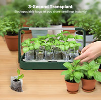 Système de culture de micro-légumes avec lampe de culture LED COB à spectre complet, programmable, 10W, intensité réglable, matériaux sans danger pour les aliments, pour culture intérieure