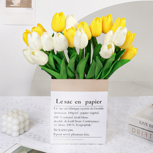 Fleurs artificielles haut de gamme en forme de tulipe, exclusivité transfrontalière, pour la maison, l'hôtel, les mariages, accessoires de photographie, sensation de toucher réaliste et forme naturelle - Product Image 2