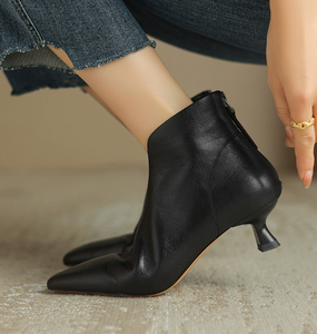Sexy <strong>Women</strong> Stiletto <strong>Low</strong> <strong>Heels</strong> Pointed Toe <strong>s</strong> High <strong>Ankle</strong> Casual <strong>Boots</strong> <strong>s</strong> - Product Image 4
