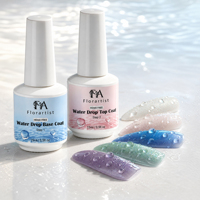 Nouveau Lancement 1KG 15ml Gel UV Transparent Effet Goutte d'Eau Base Coat Top Coat Sans HEMA Vernis à Ongles Personnalisable Fournitures pour Ongles