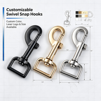 Mousqueton pivotant professionnel réglable en alliage de zinc de qualité supérieure pour sangle de sac, laisse de chien, collier d'animal de compagnie, accessoires
