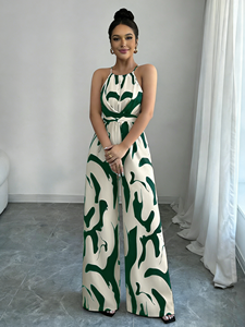 <span class=keywords><strong>Tuta</strong></span> con cinturino 2025 estiva con lacci <span class=keywords><strong>a</strong></span> <span class=keywords><strong>righe</strong></span> e collo per donna - Product Image 2