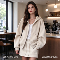 Ensemble de survêtement gris haut de gamme pour femme, jupe et pull, décontracté, printemps et automne