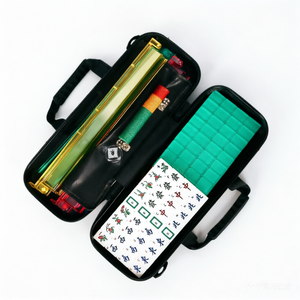 Juego de Mahjong Brillante con Números y Letras en Inglés, 144 Fichas Completas con Soporte y Estuche de Almacenamiento, Mahjong Acrílico Premium - Product Image 2