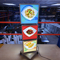 Boîte à lumière LED personnalisable en usine, cube lumineux rotatif, boîte à lumière LED 4 faces 4 couches, affichage extérieur