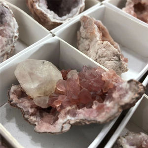 Groothandel Superieure Kwaliteit Natuurlijke Agaat Geode Crystal Cluster Geschenkdoos Roze Paars Agaat Geode Voor Home Decoratie - Product Image 5