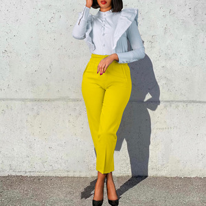 Ladoes Pantalon de bureau élégant taille haute pour femme 2023 - Product Image 6
