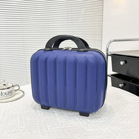 Valise portable en PP de 14 pouces, motif dessin animé 3D, multifonctionnelle, grande trousse de rangement pour maquillage, boîte cadeau, étui citrouille, fermeture éclair, résistante à l'eau