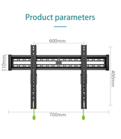 Support TV Zeno VESA 200*200 avec dispositif autobloquant, support mural inclinable pour téléviseur, supports universels pour téléviseurs C3T