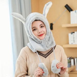 Зимняя шапка из искусственного меха с мультяшным плюшевым эльфом, теплая шапка-ушаная шапка с ушами, шейный платок, шарф, шапка для спорта и вечеринок - Product Image 3