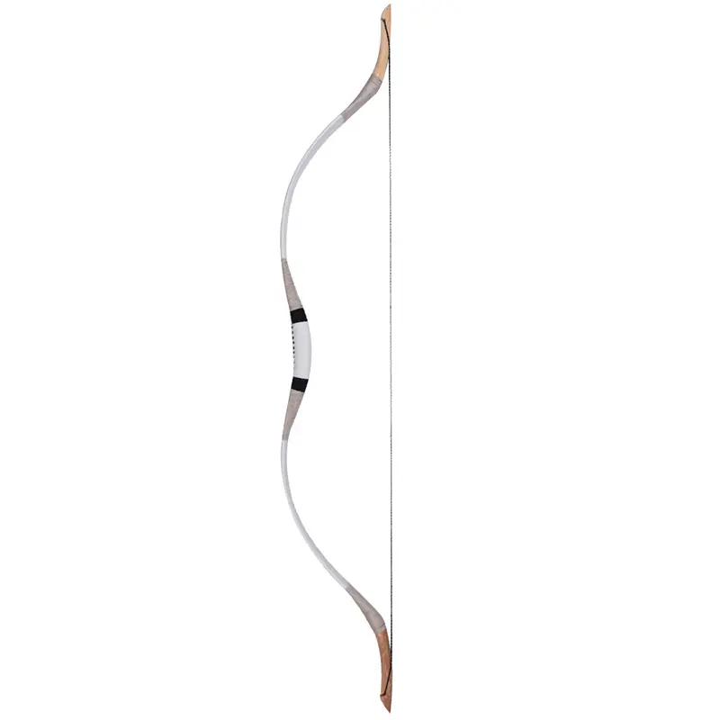 Fiocco di vacchetta bianca 30-70 libbre arco tradizionale vera pelle bovina tiro con l'arco sportivo arco e freccia