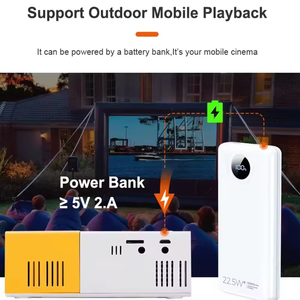 YG300 Mini cep 320*240P akıllı cep projektörü ev sineması taşınabilir kablolu LCD Video TV projektörler açık kullanım - Product Image 4