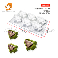 AK personnalisé arbre de noël père noël 3D Mousse gâteau Silicone gâteau moule bougie savon crème glacée gelée pouding chocolat moule gâteau outils