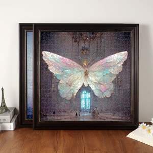 <span class=keywords><strong>Puzzle</strong></span> di luci invernali di natale Vintage Galison con cornice marrone - Product Image 4