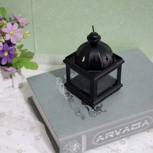 Lanterne à vent portative de Noël Halloween de table d'artisanat de fer rétro européen pour l'éclairage photographique en métal de décoration intérieure - Product Image 4