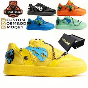 Chaussures de <span class=keywords><strong>basket</strong></span> rétro 1 pour hommes de haute qualité, nouveau design, logo personnalisé, chaussures épaisses, chaussures de skate, fabricants de chaussures personnalisées - Product Image 1