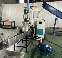 Mesin Daur Ulang Granulator PE Pemotong Cincin Air Panas Sekrup Tunggal dengan Filter Hidrolik SJ-140S