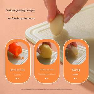 เขียงใช้สองด้านทำจาก PP เกรดอาหารต้านเชื้อแบคทีเรียใช้สามแผ่นป้องกันการถ่ายเทกลิ่น - Product Image 4