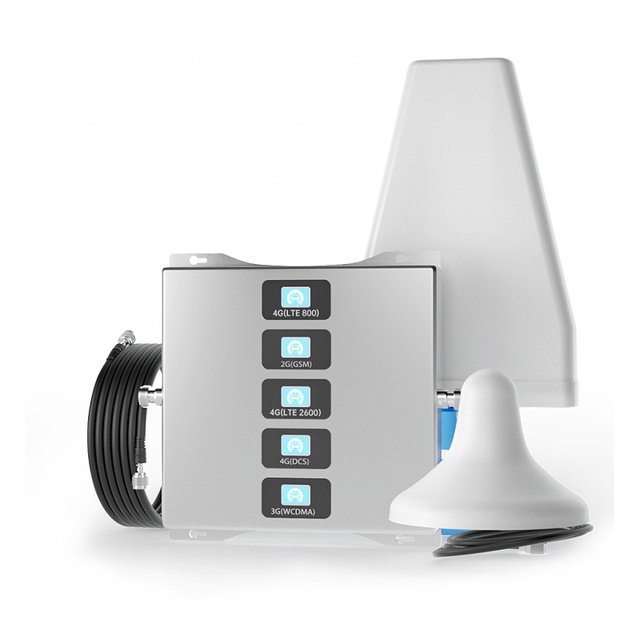 Tengjiu High Power Tri-Band 5G Signal Booster 800/900/1800/2100/2600MHz 4G 3G 2G Mobile Phone Signal Repeater 500-1000sqm