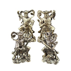 Figurine des Quatre Rois Célestes en laiton, artisanat fait main, ornement de bureau à domicile - Product Image 5