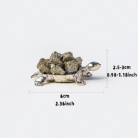 Figurine de tortue en pyrite naturelle Runyang, sculptée à la main, statue de tortue en cristal, artisanat de pierres précieuses de guérison, vente en gros