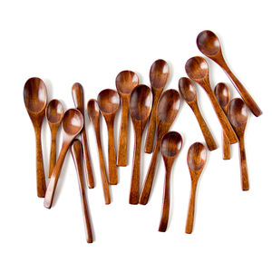 Cucchiai Ecologici in <span class=keywords><strong>Legno</strong></span> Naturale per Caffè, Tè, Zuppa, Zucchero, Miele, Dessert, Antipasti, Condimenti, Piccoli Cucchiai da Bistrot - Product Image 4