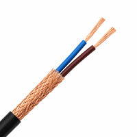 RVVP 2-adriges Kupferkabel mit Geflechtschirmung, flexibles PVC-Steuerkabel, elektrisches Kabel