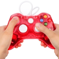 Manette de jeu transparente avec LED pour XBOXes 360 Manette de jeu filaire pour XBOXes 360 avec câble USB